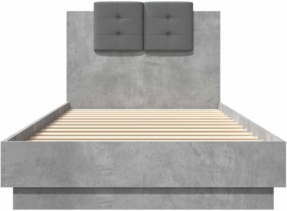 Lova Lovos Rėmas su Galvūgaliu Betono pilka 80 x 200 cm