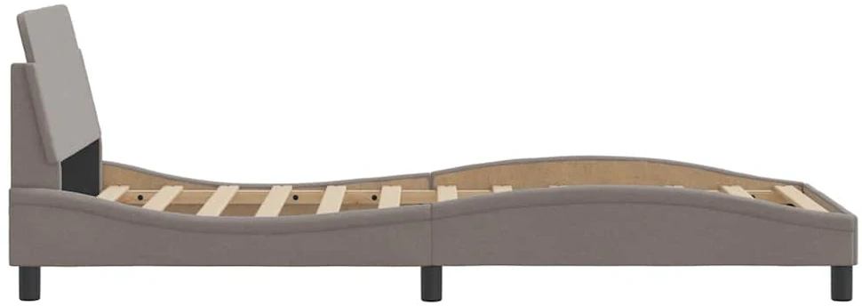 Lovos rėmas su galvūgaliu, taupe spalvos, 90x190cm, audinys