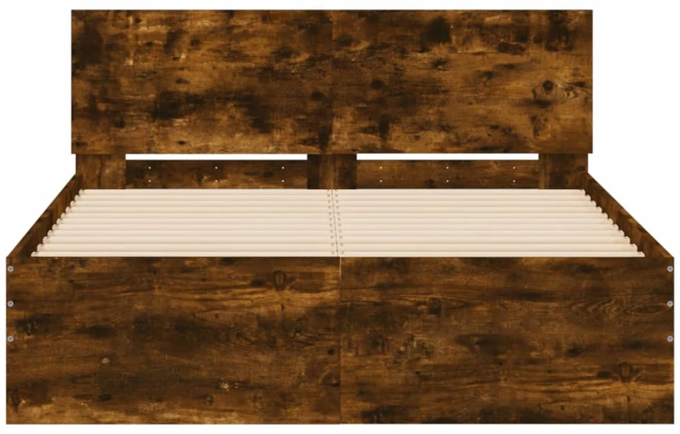 Lova Lovos rėmas su galvūgaliu, dūminio ąžuolo spalvos, 135x190cm