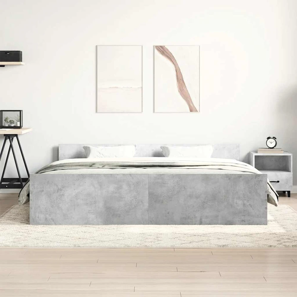 Lovos rėmas su galvūgaliu ir kojūgaliu, betono, 180x200cm
