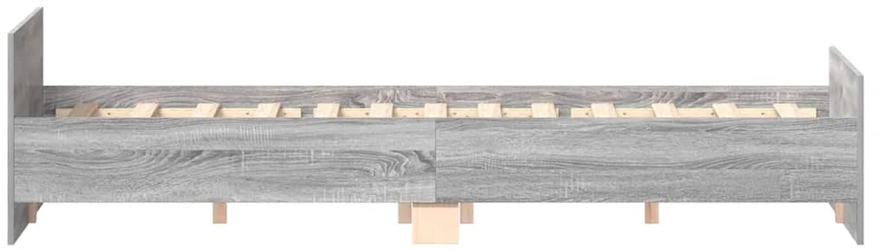 Lovos rėmas su galvūgaliu ir kojūgaliu, pilkas, 150x200cm