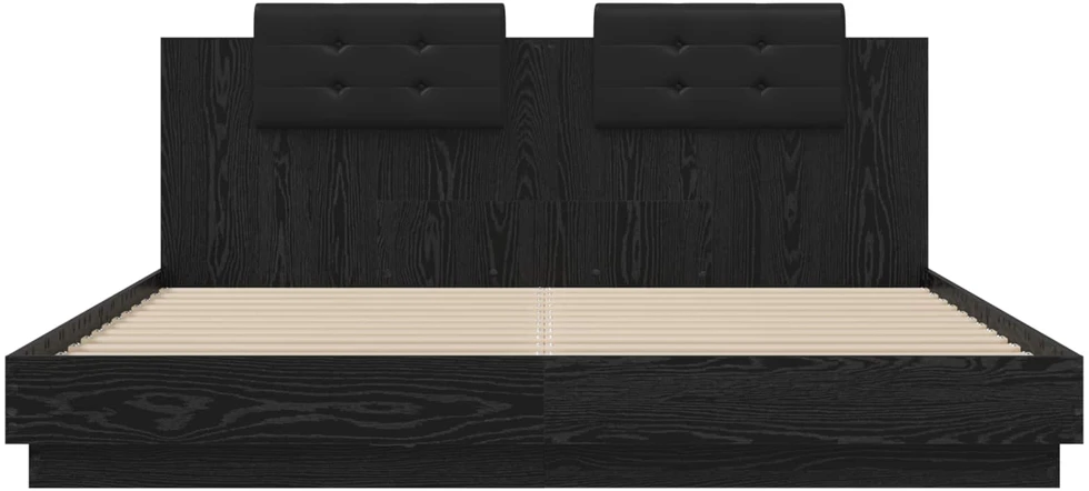 Lovos Rėmas su Galvūgaliu Juodas ąžuolas 200 x 200 cm