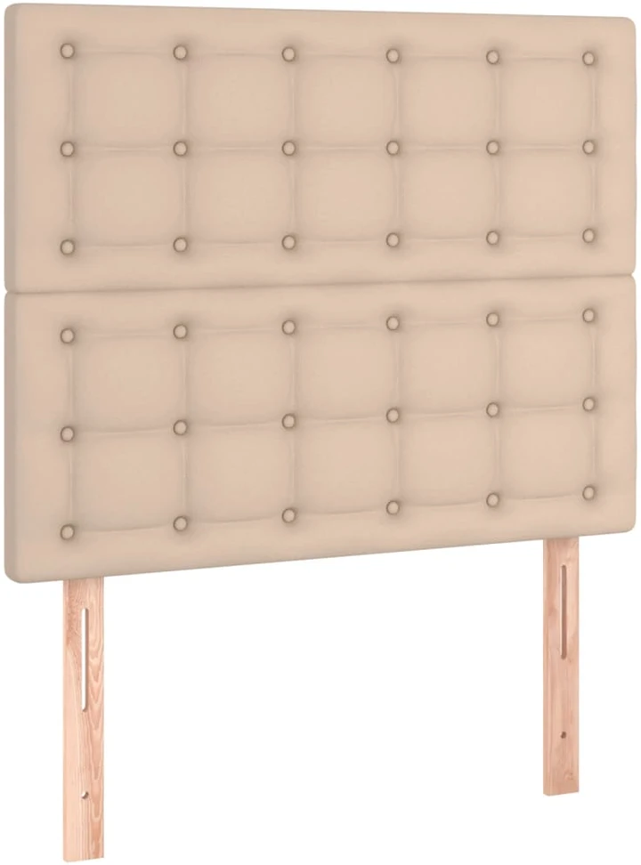 Lovos rėmas su galvūgaliu, kapučino, 90x200 cm, dirbtinė oda