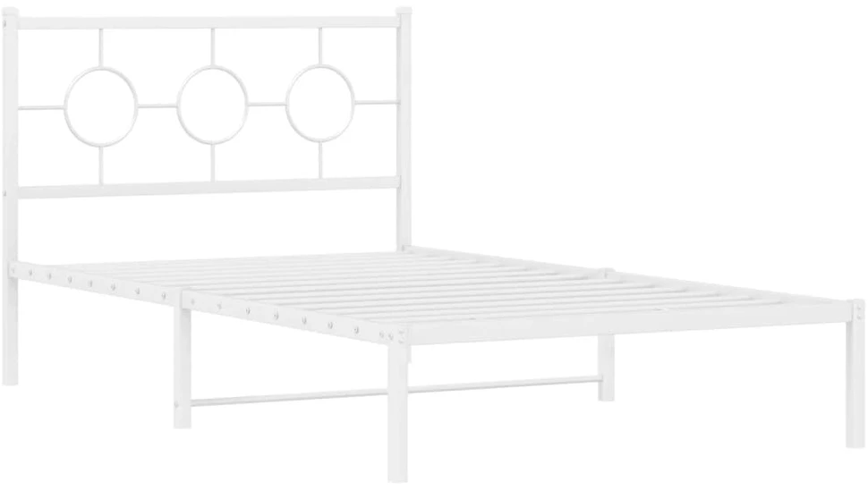 Lova Lovos rėmas su galvūgaliu/kojūgaliu, baltas, 107x203cm, metalas