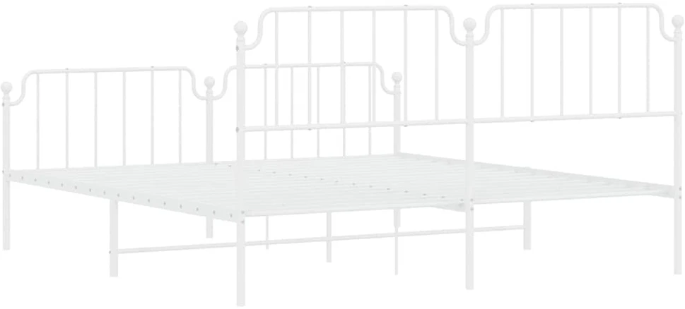 Lova Lovos rėmas su galvūgaliu/kojūgaliu, baltas, 183x213cm, metalas
