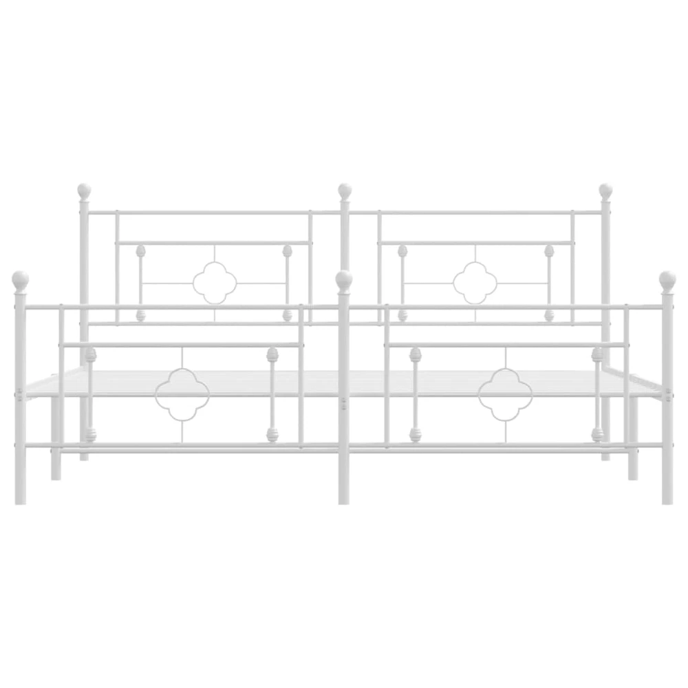 Lova Lovos rėmas su galvūgaliu/kojūgaliu, baltas, 183x213cm, metalas