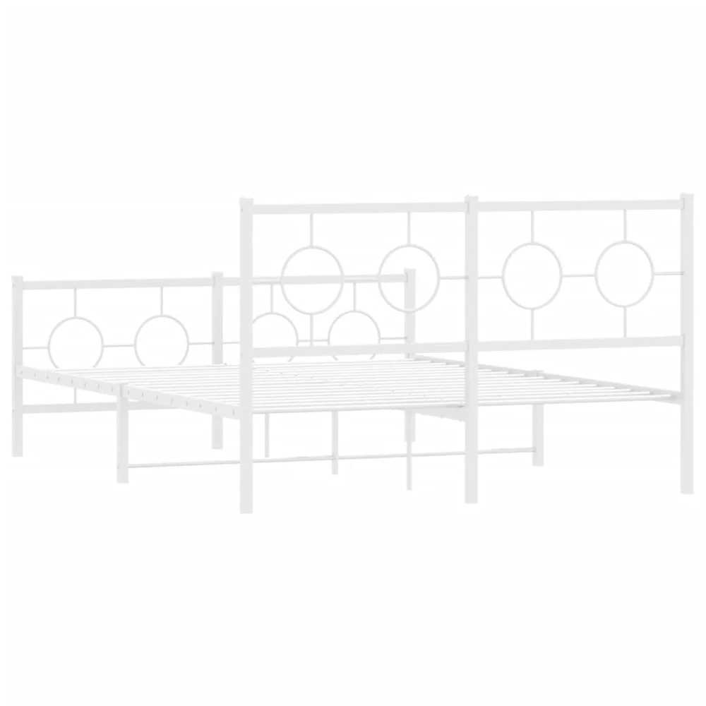 Lova Lovos rėmas su galvūgaliu/kojūgaliu, baltas, 135x190cm, metalas