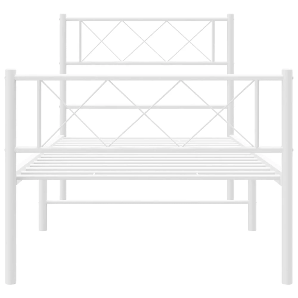 Lova Lovos rėmas su galvūgaliu/kojūgaliu, baltas, 107x203cm, metalas