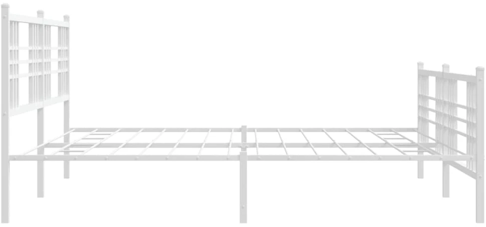 Lovos rėmas su galvūgaliu/kojūgaliu, baltas, 200x200cm, metalas