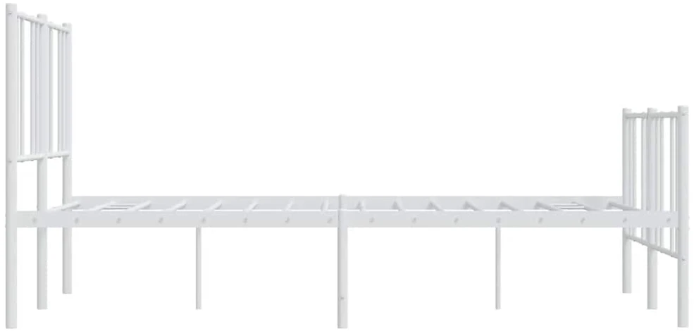 Lovos rėmas su galvūgaliu/kojūgaliu, baltas, 160x200cm, metalas