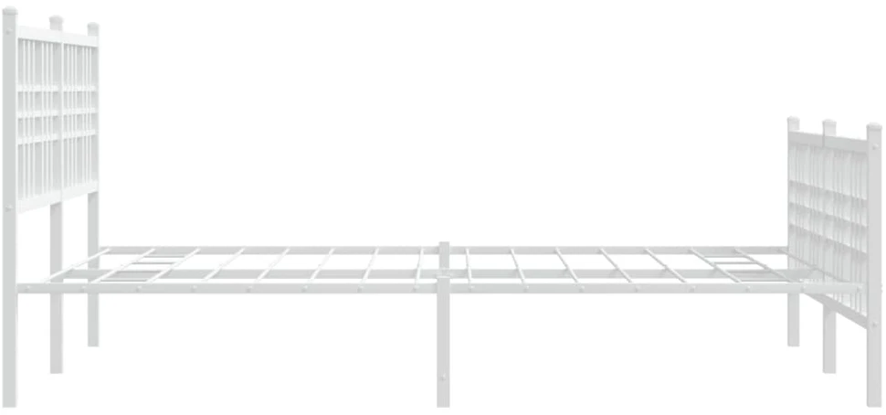Lovos rėmas su galvūgaliu/kojūgaliu, baltas, 140x200cm, metalas