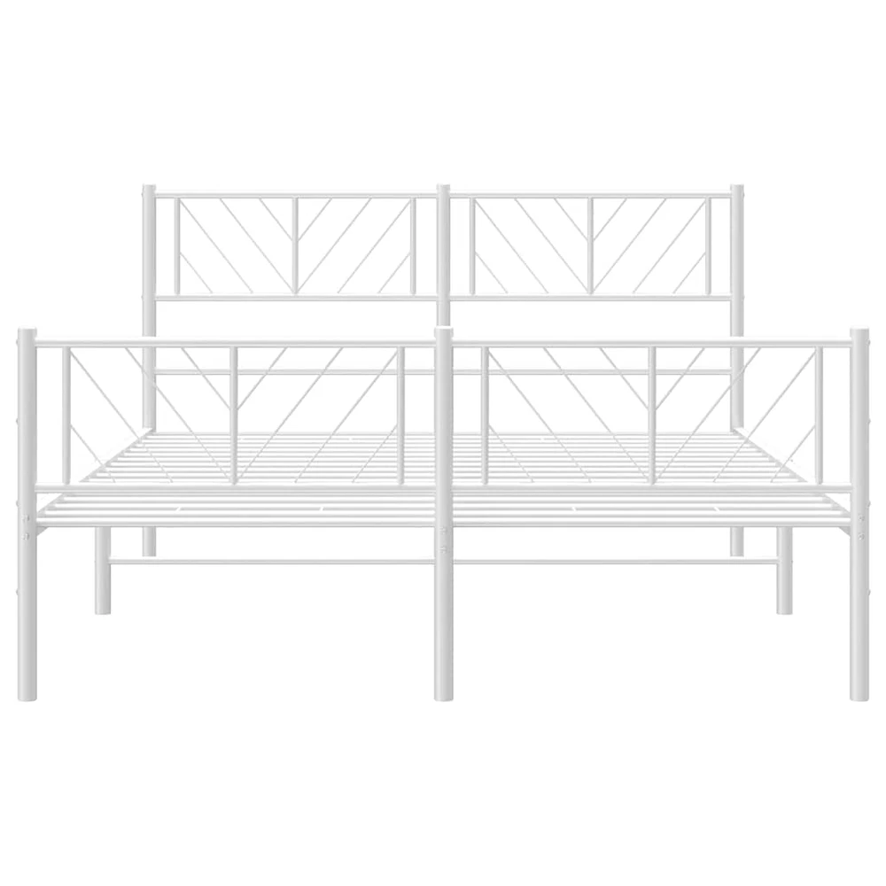 Lova Lovos rėmas su galvūgaliu/kojūgaliu, baltas, 135x190cm, metalas