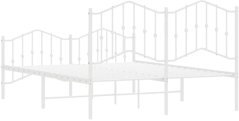 Lova Lovos rėmas su galvūgaliu/kojūgaliu, baltas, 135x190cm, metalas