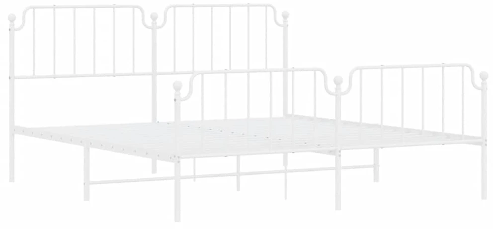 Lova Lovos rėmas su galvūgaliu/kojūgaliu, baltas, 183x213cm, metalas