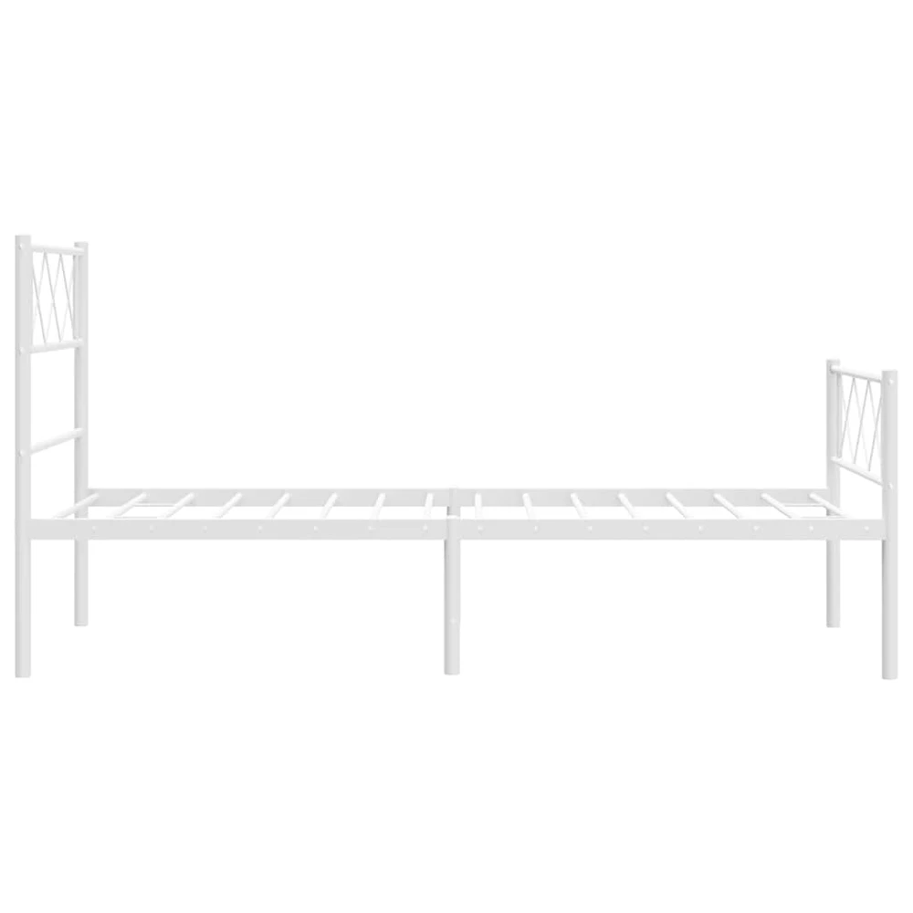 Lovos rėmas su galvūgaliu/kojūgaliu, baltas, 100x200cm, metalas