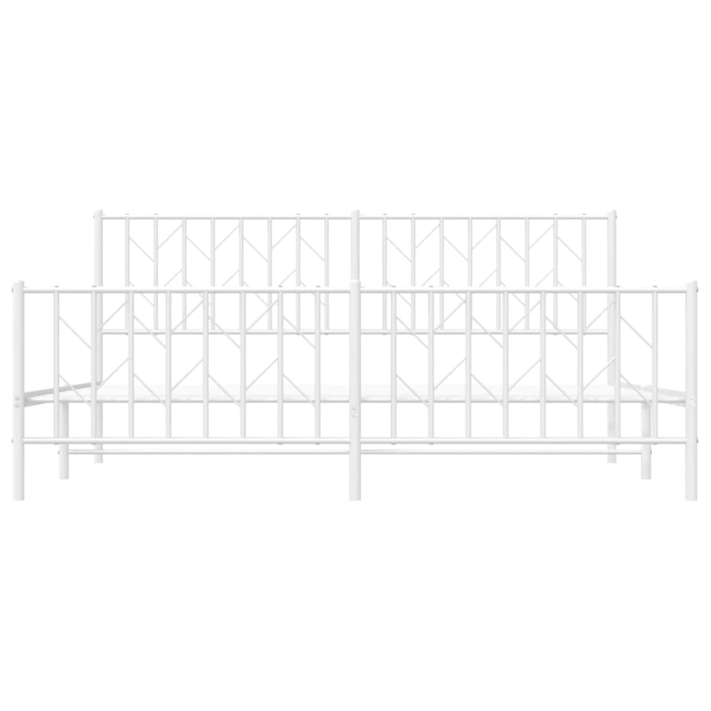 Lova Lovos rėmas su galvūgaliu/kojūgaliu, baltas, 183x213cm, metalas
