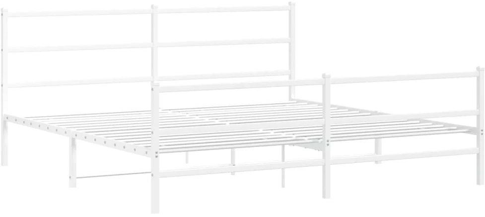 Lova Lovos rėmas su galvūgaliu/kojūgaliu, baltas, 193x203cm, metalas