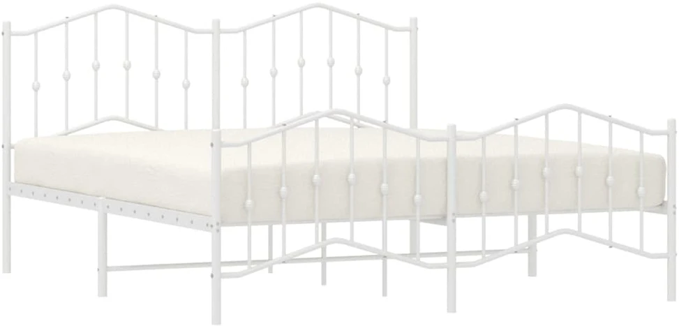 Lova Lovos rėmas su galvūgaliu/kojūgaliu, baltas, 183x213cm, metalas