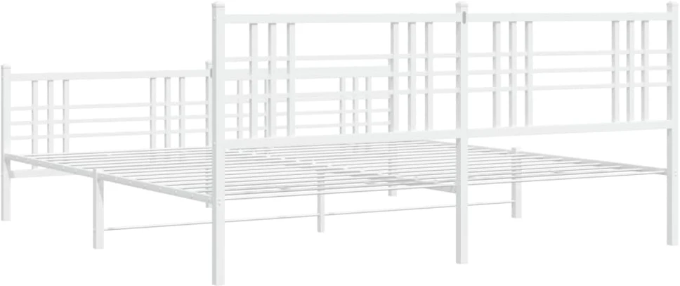 Lova Lovos rėmas su galvūgaliu/kojūgaliu, baltas, 183x213cm, metalas