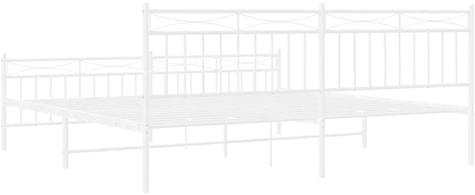 Lova Lovos rėmas su galvūgaliu/kojūgaliu, baltas, 193x203cm, metalas