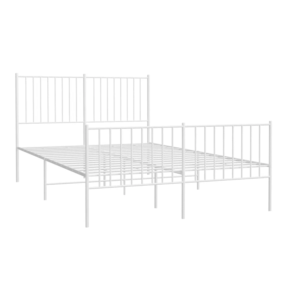 Lova Lovos rėmas su galvūgaliu/kojūgaliu, baltas, 135x190cm, metalas