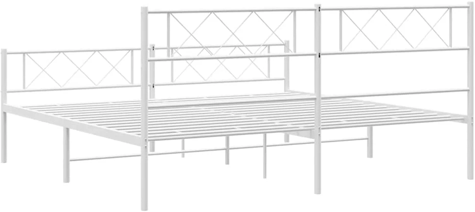 Lova Lovos rėmas su galvūgaliu/kojūgaliu, baltas, 183x213cm, metalas