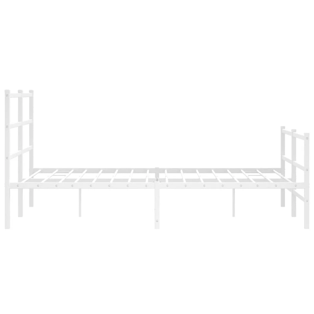 Lova Lovos rėmas su galvūgaliu/kojūgaliu, baltas, 135x190cm, metalas