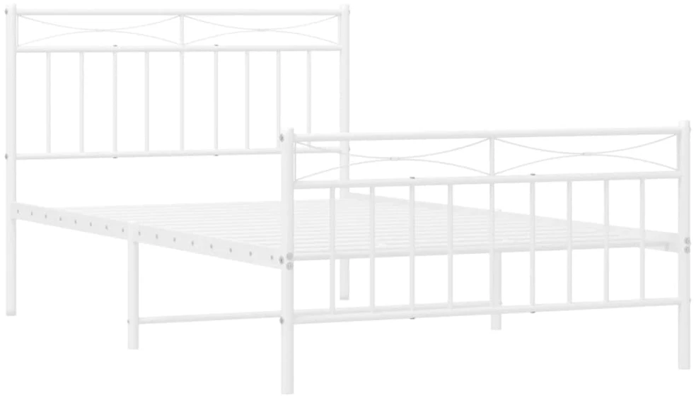 Lova Lovos rėmas su galvūgaliu/kojūgaliu, baltas, 107x203cm, metalas
