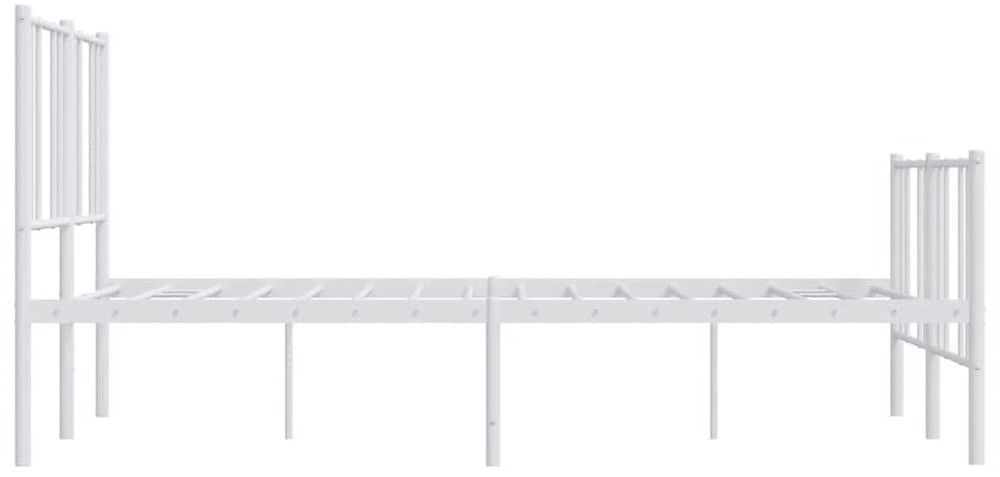 Lovos rėmas su galvūgaliu/kojūgaliu, baltas, 150x200cm, metalas
