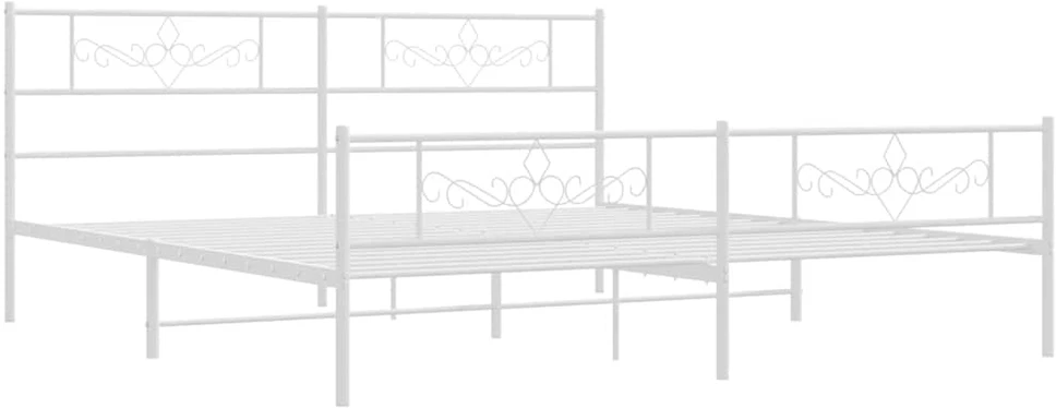Lova Lovos rėmas su galvūgaliu/kojūgaliu, baltas, 183x213cm, metalas