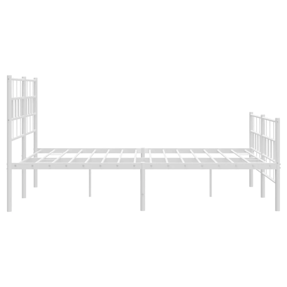 Lovos rėmas su galvūgaliu/kojūgaliu, baltas, 140x190cm, metalas