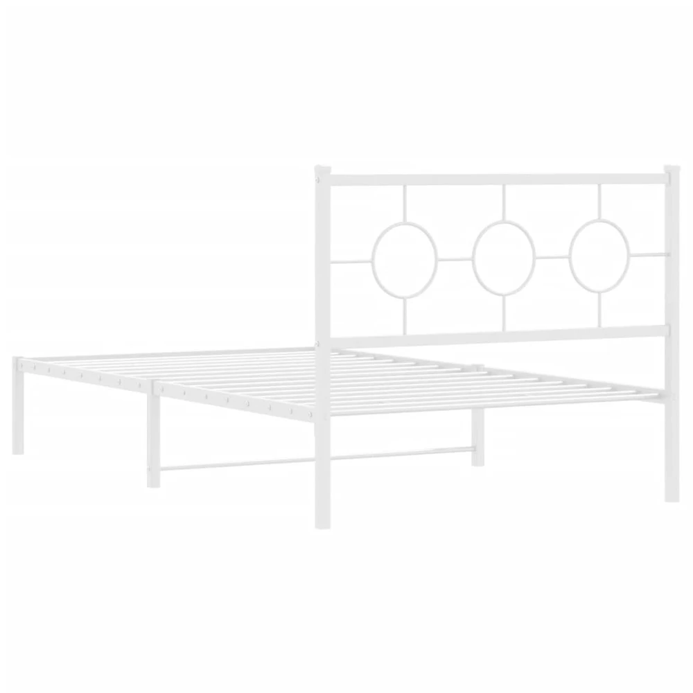 Lova Lovos rėmas su galvūgaliu/kojūgaliu, baltas, 107x203cm, metalas