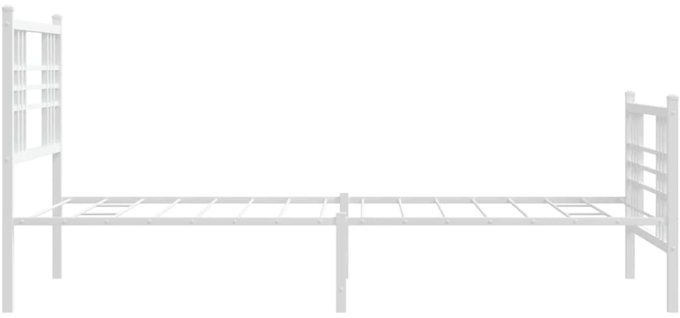 Lovos rėmas su galvūgaliu/kojūgaliu, baltas, 100x200cm, metalas