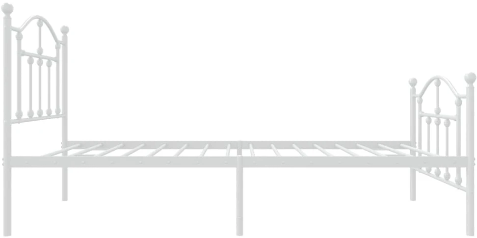 Lovos rėmas su galvūgaliu/kojūgaliu, baltas, 75x190cm, metalas