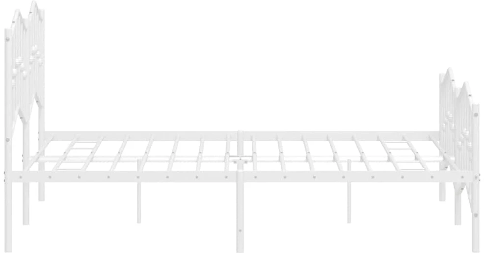 Lova Lovos rėmas su galvūgaliu/kojūgaliu, baltas, 135x190cm, metalas