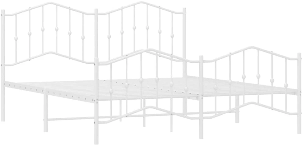 Lova Lovos rėmas su galvūgaliu/kojūgaliu, baltas, 183x213cm, metalas