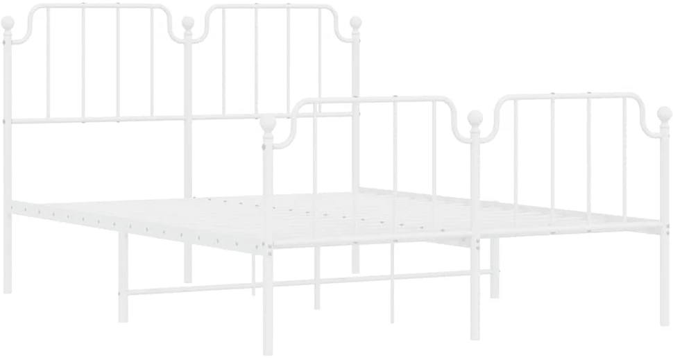 Lova Lovos rėmas su galvūgaliu/kojūgaliu, baltas, 135x190cm, metalas