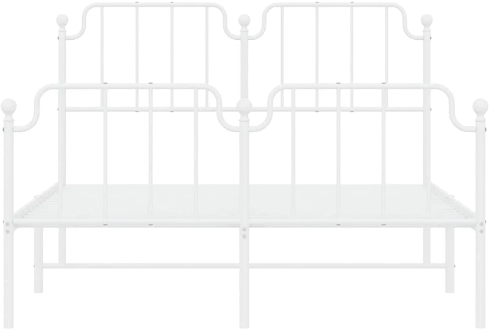 Lova Lovos rėmas su galvūgaliu/kojūgaliu, baltas, 135x190cm, metalas