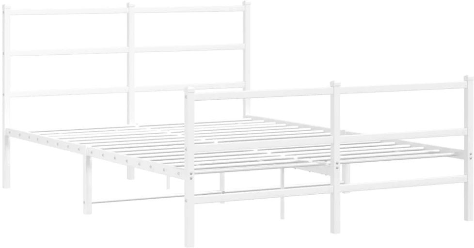 Lova Lovos rėmas su galvūgaliu/kojūgaliu, baltas, 135x190cm, metalas
