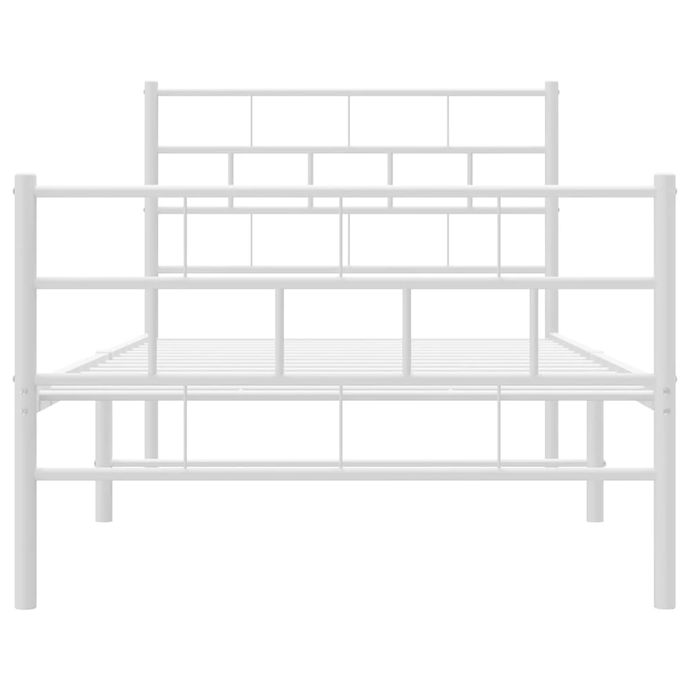 Lova Lovos rėmas su galvūgaliu/kojūgaliu, baltas, 107x203cm, metalas