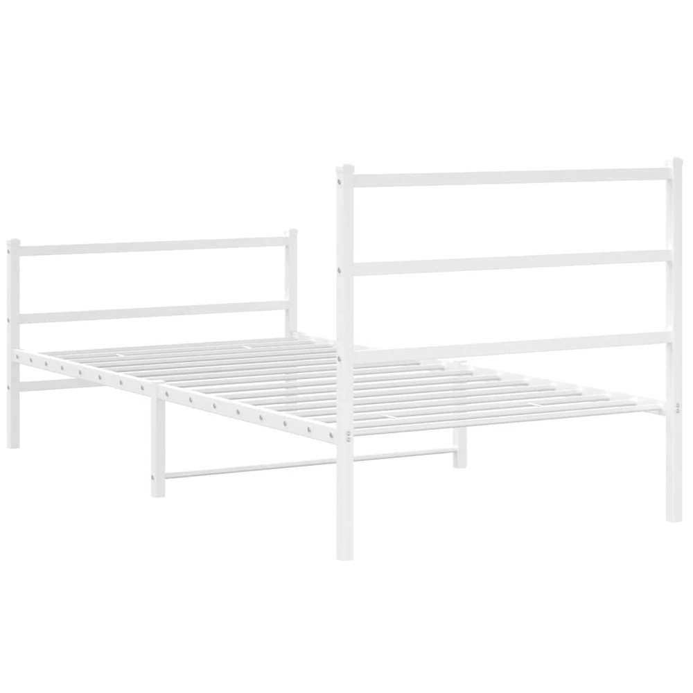 Lova Lovos rėmas su galvūgaliu/kojūgaliu, baltas, 107x203cm, metalas