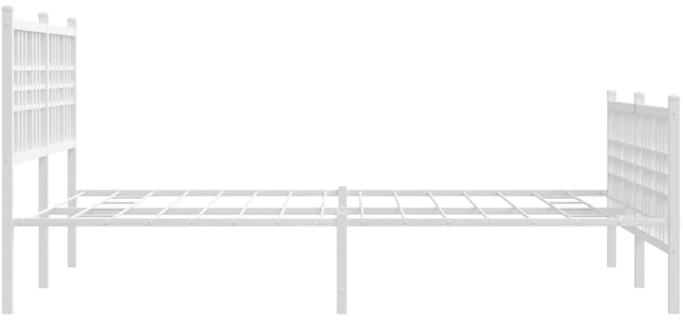 Lovos rėmas su galvūgaliu/kojūgaliu, baltas, 140x190cm, metalas