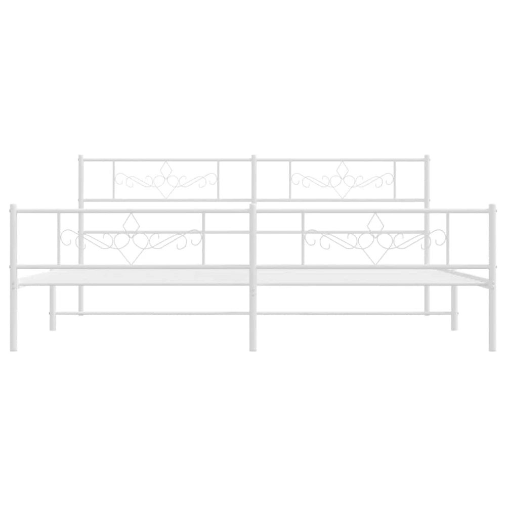 Lova Lovos rėmas su galvūgaliu/kojūgaliu, baltas, 183x213cm, metalas