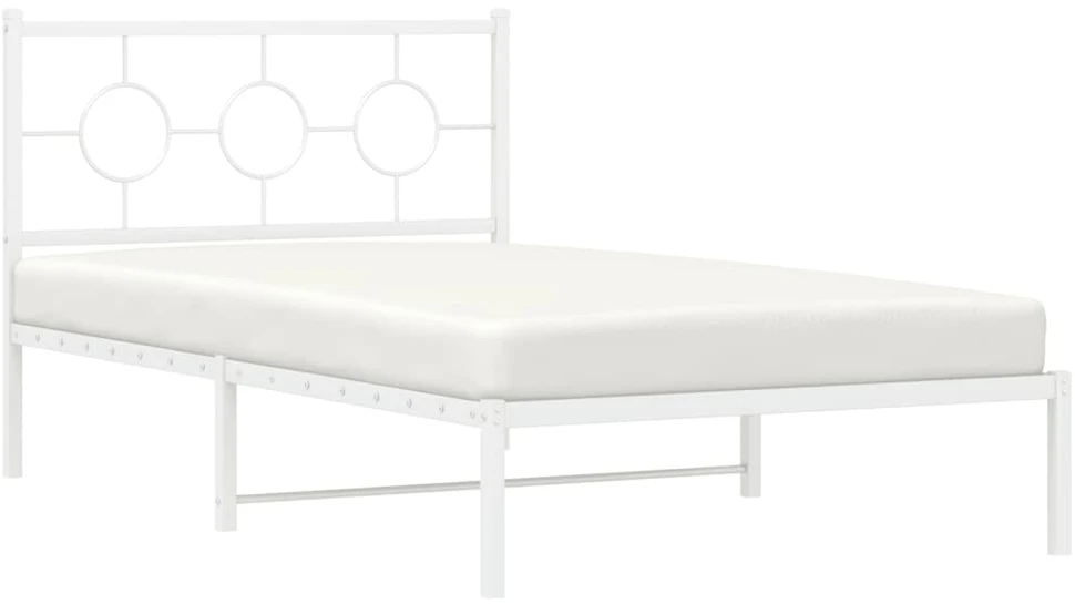 Lova Lovos rėmas su galvūgaliu/kojūgaliu, baltas, 107x203cm, metalas