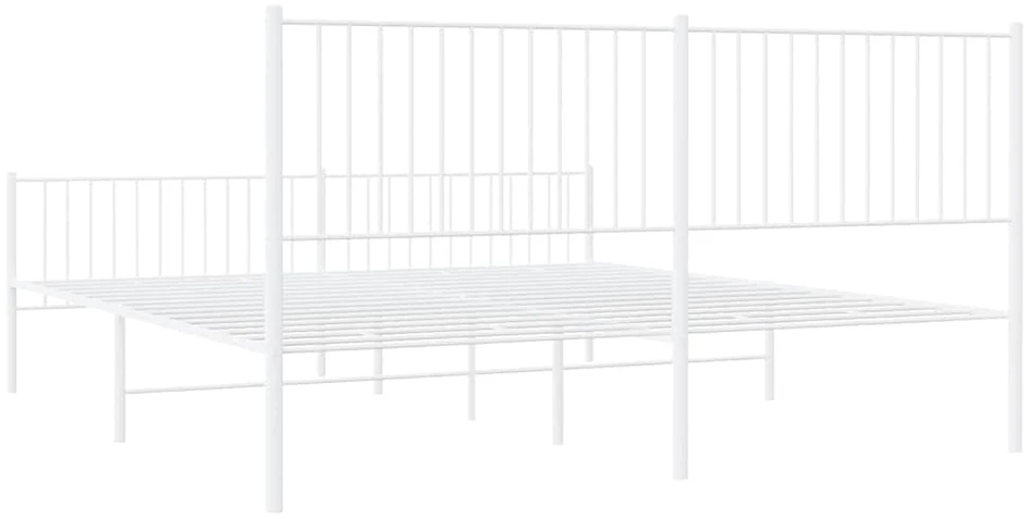 Lova Lovos rėmas su galvūgaliu/kojūgaliu, baltas, 193x203cm, metalas