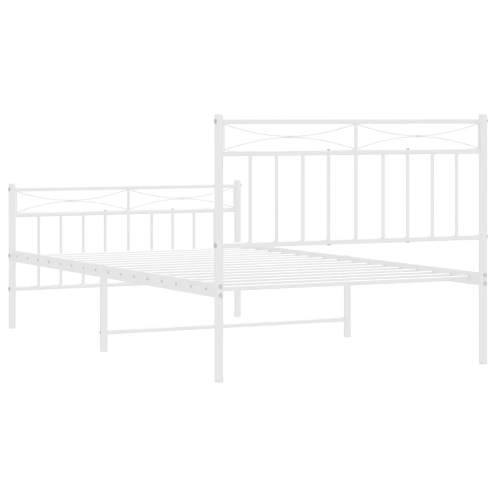 Lova Lovos rėmas su galvūgaliu/kojūgaliu, baltas, 107x203cm, metalas