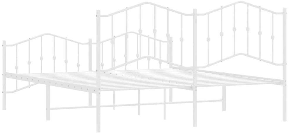 Lova Lovos rėmas su galvūgaliu/kojūgaliu, baltas, 183x213cm, metalas
