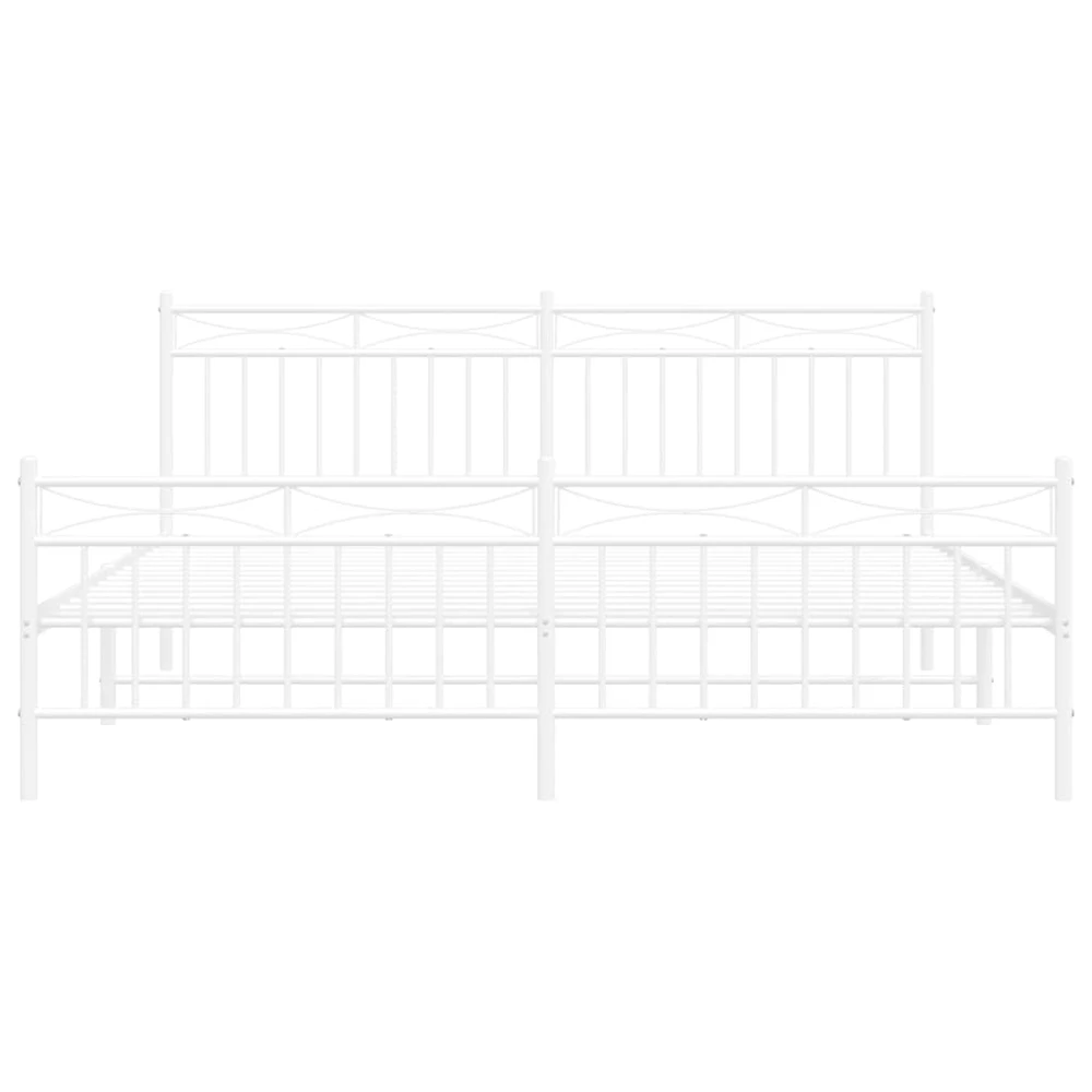 Lova Lovos rėmas su galvūgaliu/kojūgaliu, baltas, 183x213cm, metalas