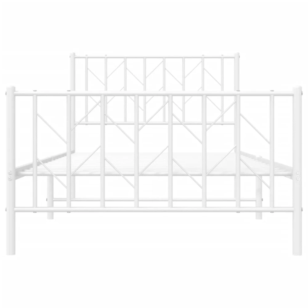 Lova Lovos rėmas su galvūgaliu/kojūgaliu, baltas, 100x190cm, metalas