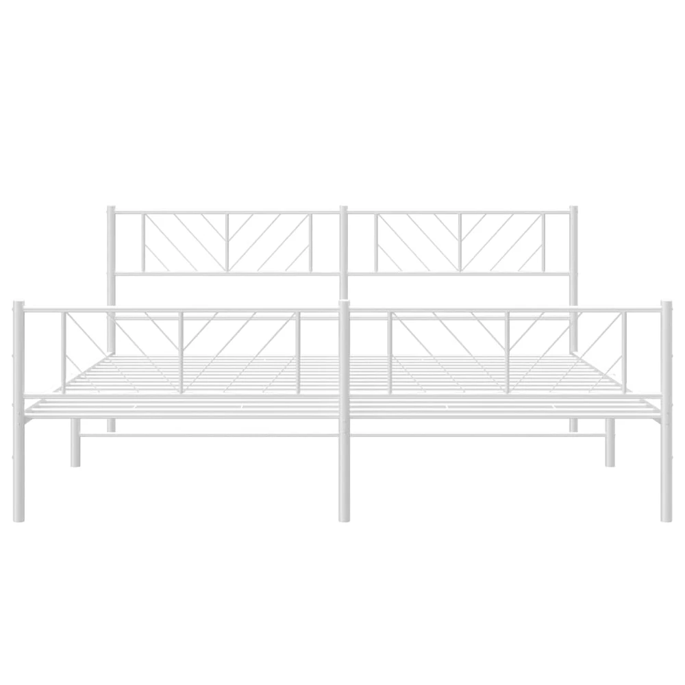 Lova Lovos rėmas su galvūgaliu/kojūgaliu, baltas, 183x213cm, metalas